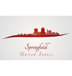 Springfield Skyline In Red