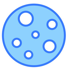 Biscuit Cookie Food Blue Outline Simple Icon