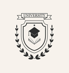 University And Colleague Line Art Logo Design