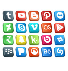 20 Social Media Icon Pack Including Beats Pill