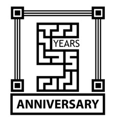 Five Years Anniversary Icon