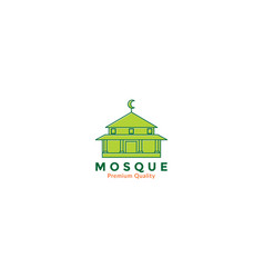 Prayer Room Mosque Green Simple Logo Icon Design