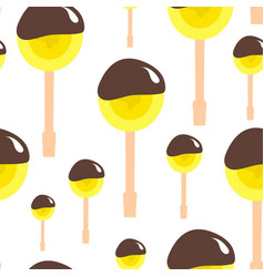 Banana Slice In Chocolate Seamless Pattern