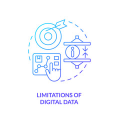 Limitations Of Digital Data Blue Gradient Concept