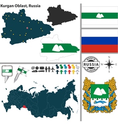 Map Of Oblast Of Kurgan