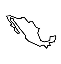 Mexico Country Map Thick Outline Icon