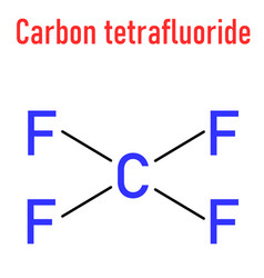 Tetrafluoromethane Molecule Skeletal Formula