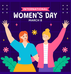 Womens Day Social Media Flat Cartoon Hand Drawn