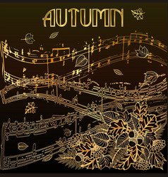 Art Deco Vip Autumn Music Card