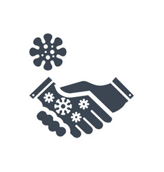 Handshake Virus Transmission Glyph Icon