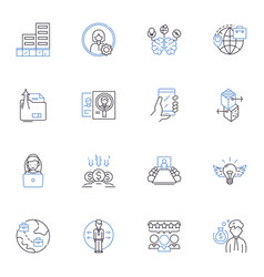 Market Validation Line Icons Collection Research