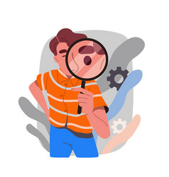 Person Holding Magnifying Glass