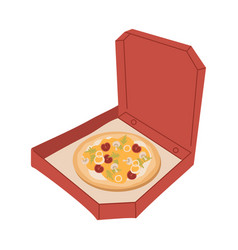 Pizza In Red Box Concept