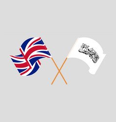 Crossed And Waving Flags Of The Uk Taliban