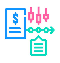 Financial Time Series Data Analysis Color Icon