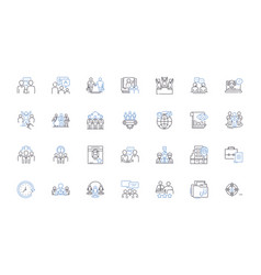 Market Activity Line Icons Collection Invest