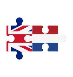 Puzzle Of Flags United Kingdom And Netherlands