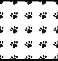 Seamless Pattern Dog Black Paw Prints