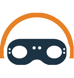 Augmented Goggles Headset Icon Editable Logo