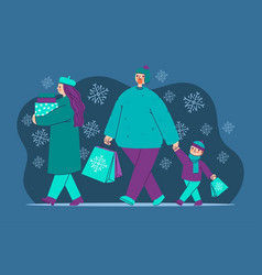 Christmas Shopping Scene Design