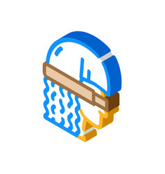 Hair Straightening Isometric Icon