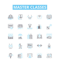 Master Classes Line Icons Set Masters