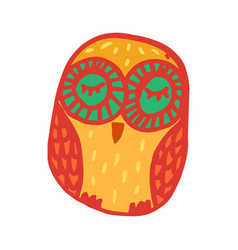 Sleeping Forest Hand Drawn Owl Bird