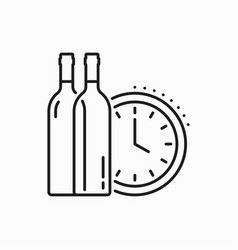 Time To Relax And Drink Wine Clock Bottle