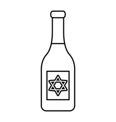 Happy Hanukkah Celebration Wine Bottle