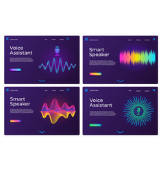 Voice Assistant Landing Pages Web Templates