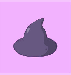 Witch Hat Icon Halloween Flat Cartoon Style