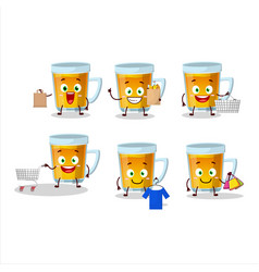 A Rich Glass Of Tea Mascot Design Style Going