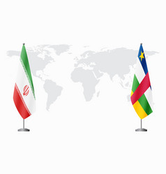 Iran And Central African Republic Flags For