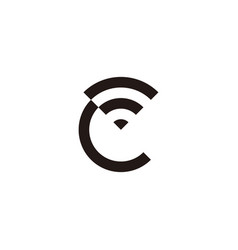 Letter C Signal Geometric Symbol Simple Logo