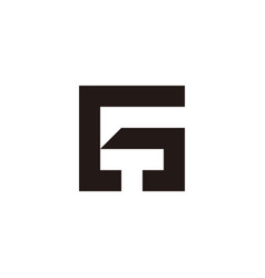 Letter Gt Tg G T Square Geometric Symbol Simple