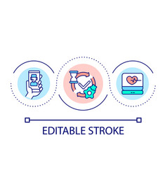 Telemedicine Service Loop Concept Icon