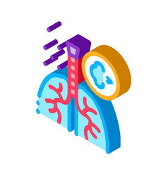 Asthma Attack Isometric Icon