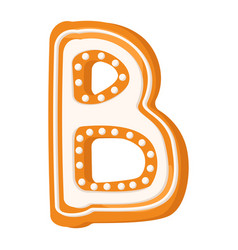 Letter B Made From Glazed Gingerbread