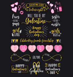 Valentines Day Galentines Day Female Party Set