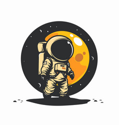 Astronaut In Space Astronaut On The Background Of