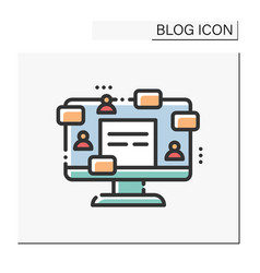 Guest Blogging Color Icon