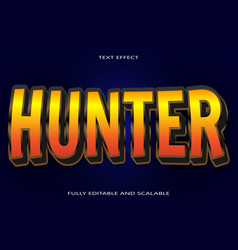 Hunter Editable Text Effect 3 Dimension Emboss