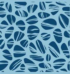 Seamless Pattern Of Blue Textured Pebbles