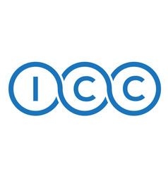 Icc Letter Logo Design On White Background