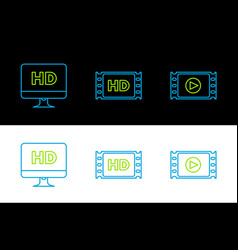 Set Line Play Video Computer Pc Monitor With Hd