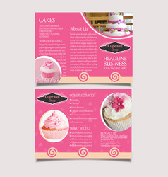 Cupcake Trifold Brochure Template