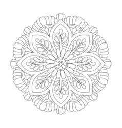 Floral Mandala Ornament Pattern For Coloring Book