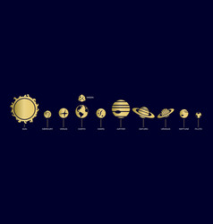 Planet Icons Solar System Logo Venus And Mercury