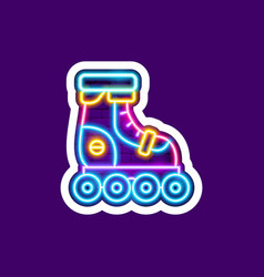 Roller Skates Neon Sticker