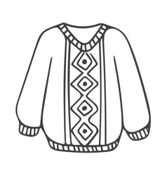 Doodle Of Diamond Pattern Sweater